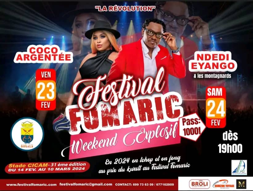 Weekend Explosif au festival Fomaric  Parrainée Par La Communauté Urbaine  et le Port Autonome de Douala