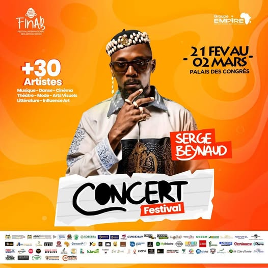 Cover Serge Beynaud En Concert Festival Du 21 Fevrier Au 02 Mars Au Palais des Congrès Au Benin