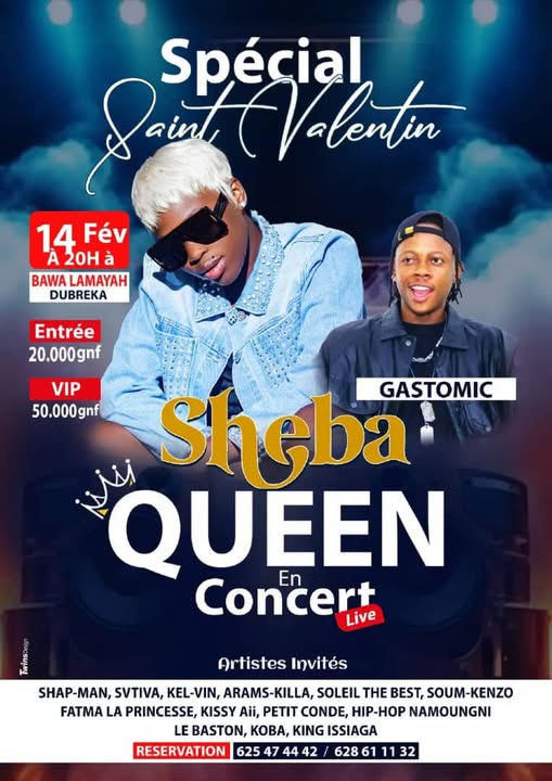 Cover Sheba Queen En Concert Live Le 14 Février 2025 en Guinée