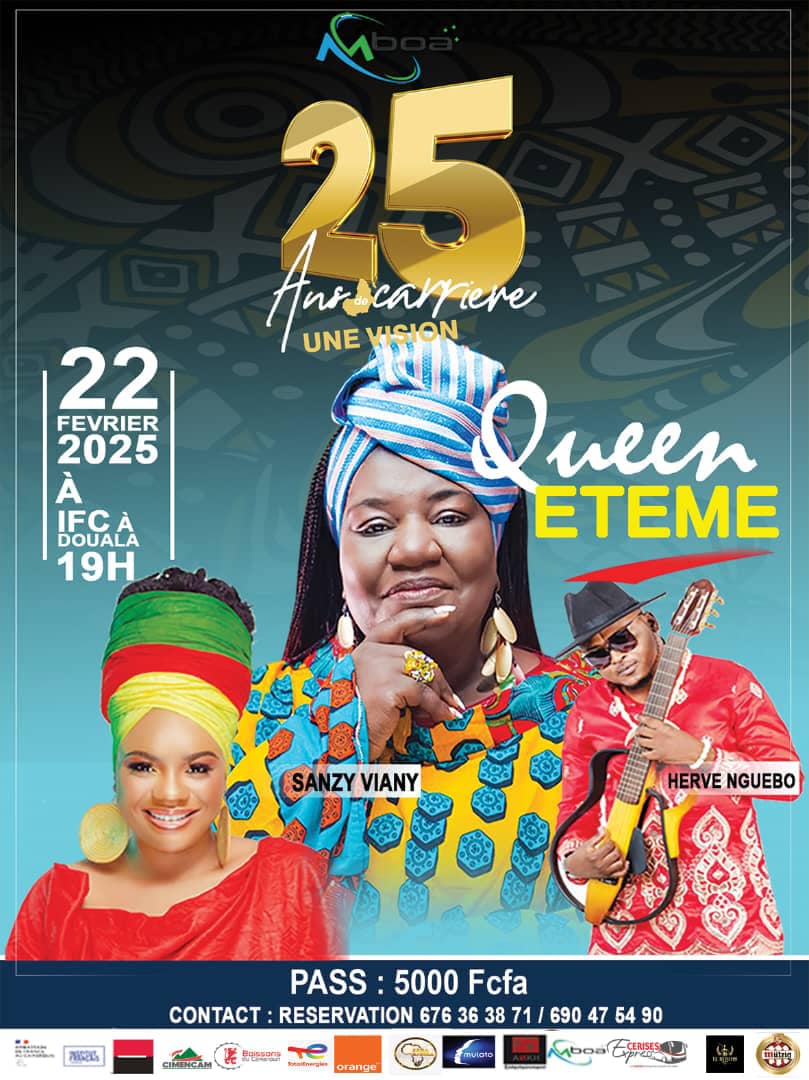Cover Célébration Des 25 Ans De Carrière De Queen ETEME Le  22 Février 2025 à L'IFC Douala