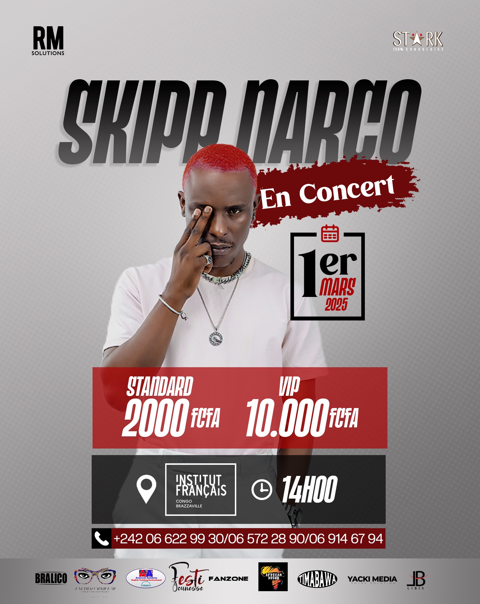 Cover Skipp Narco En Concert Le 1er Mars 2025 à L'Institut Français Du Congo