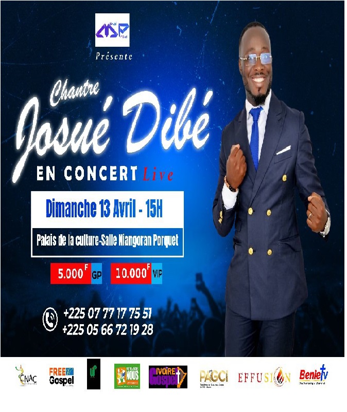 Cover Josué Dibé En Concert Live Dimanche Au Palais de La Culture Abidjan