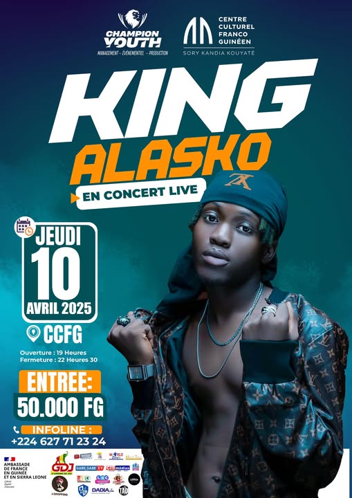Cover King Alasko En Concert Live Jeudi 10 Avril 2025 En Guinée