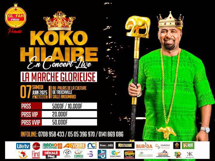 Cover Koko Hilaire En  Concert Live Samedi 07 Juin 2025 Au Palais de la Culture de Treichville