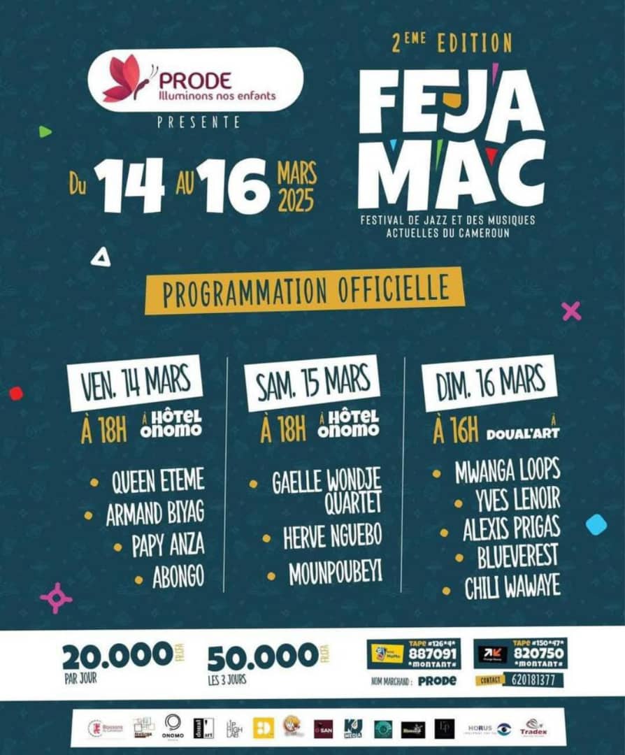 Cover 2ème Edition FEJAMAC Vendredi 14 Mars 2025 à L'Hôtel Onomo Douala