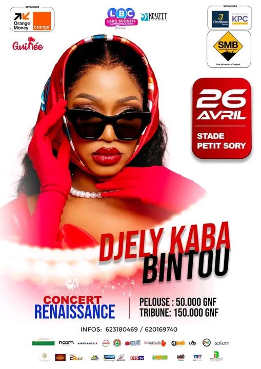 Cover Djely Kaba Bintou En Concert Reconnaissance Le 26 Avril 2025 En Guinée