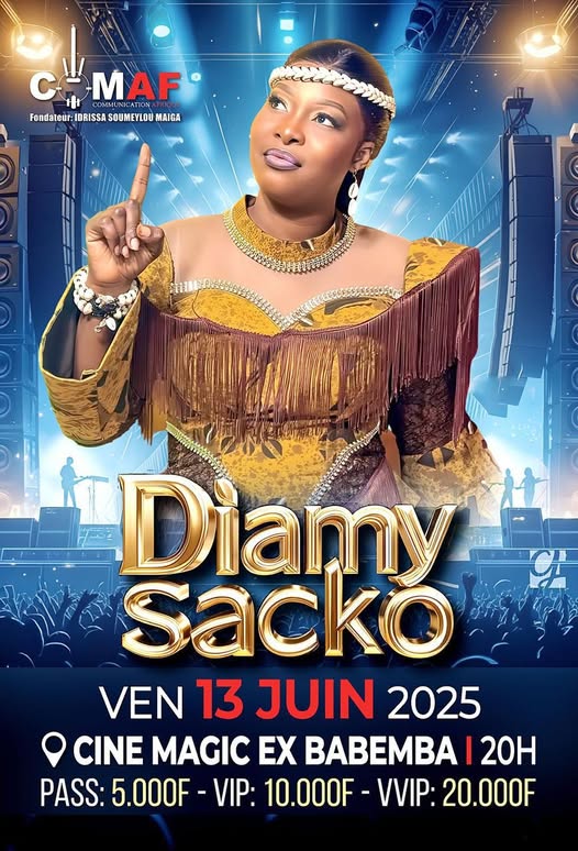 Cover Diamy Sacko En Concert Vendredi 13 Juin 2025 Au Ciné Magic Ex Babemba au Mali