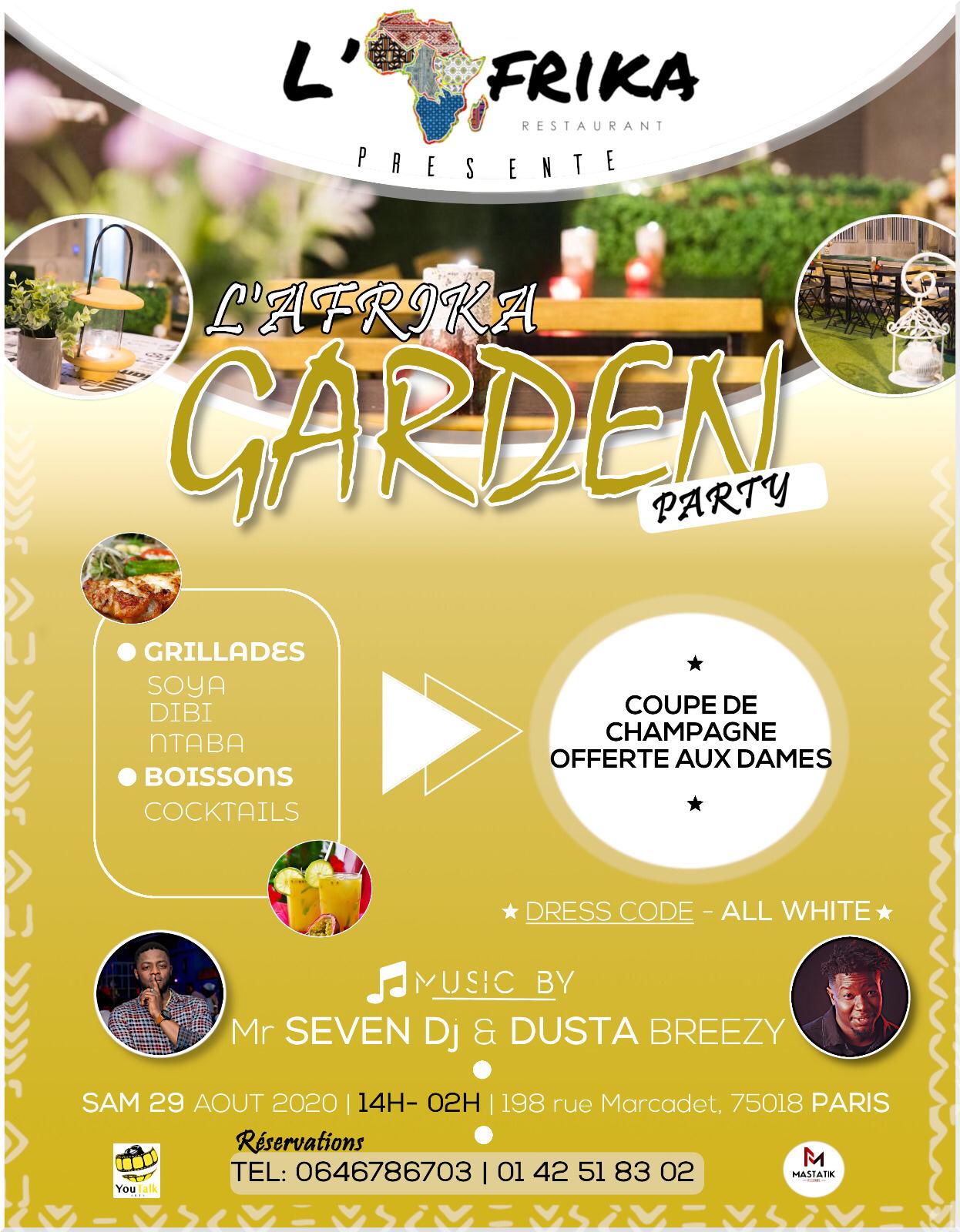 CoverAfrika Garden Party Samedi 29 Août 2020 à Paris