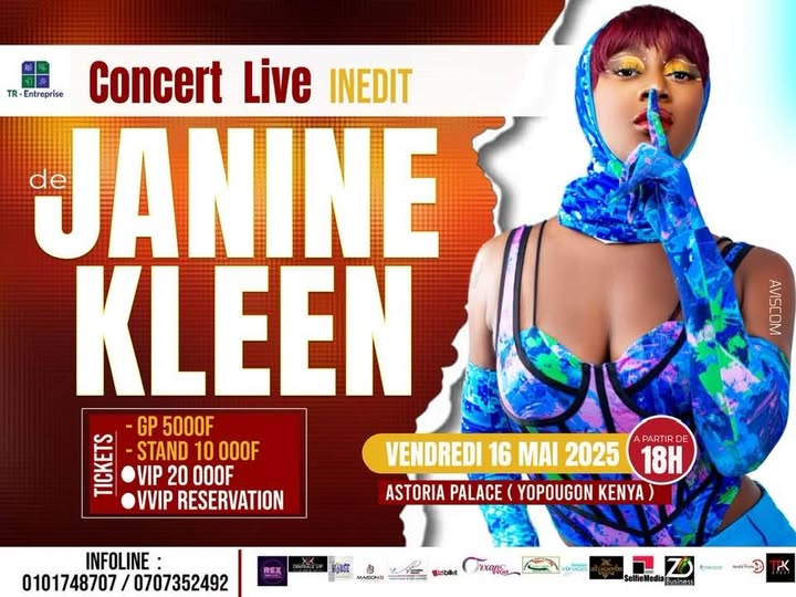 Cover Concert Live Inédit de Janine Kleen Vendredi 16 Mai 2025 à Yopougon