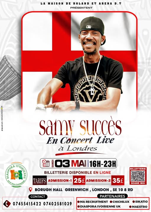 Cover Samy Succès En Concert Live à Londres Samedi 03 Mai 2025