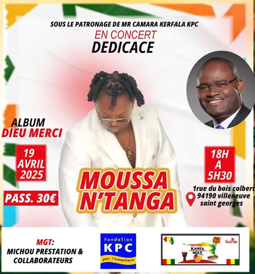 Cover Moussa N'tanga En Concert Dédicace Le 19 Avril 2025 à Paris