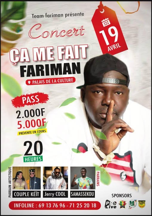 Cover Team Fariman Présente Concert Ca Me Fait Le 19 Avril 2025 Au Palais de La Culture