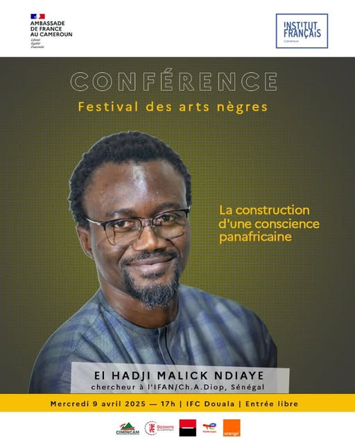 Cover Conférence Festival des Arts Nègres Mercredi 9 Avril 2025 à L'IFC Douala