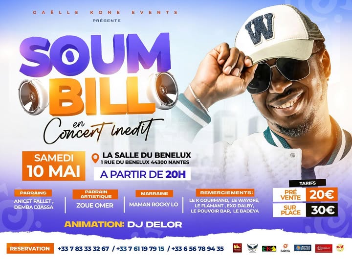 Cover Soum Bill En Concert Inédit Samedi 10 Mai 2025 En France
