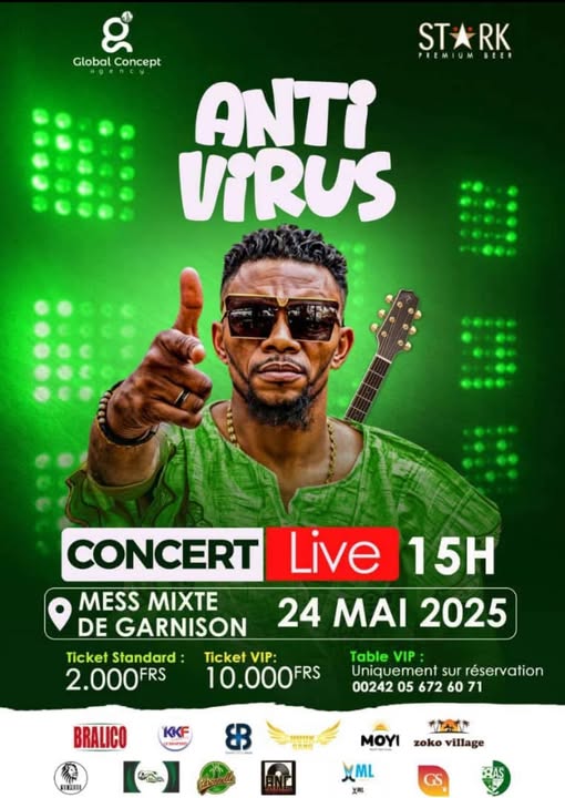 Cover DJ ANTI VIRUS  en concert live au Mess Mixte de Garnison à Pointe - Noire le 24 Mai 2025