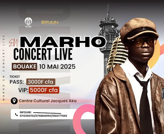 Cover Marho En Concert Live Le 10 Mai 2025 à  Bouake  Cote D'ivoire