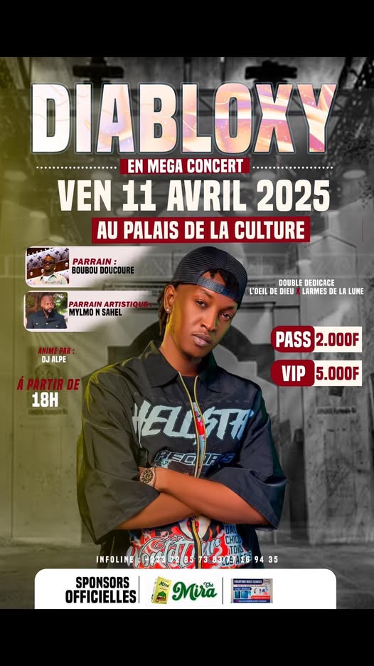 Cover Diabloxy  En Mega Concert  Vendredi 11 Avril 2025  Au Palais De La Culture