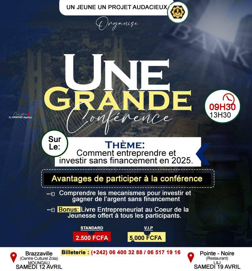 CoverConférence  samedi 12 Avril 2025 Au Centre culturel Zola  à Brazzaville
