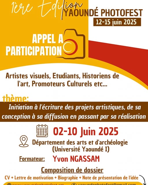Cover Appel à Participation Au PhotoFest 1ère Edition Du 02 Au 10 Juin 2025 à Yaoundé