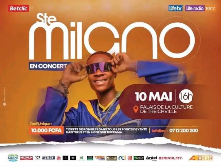 Cover Milano En Concert Le 10 Mai 2025 Au Palais de la culture de Treichville à Abidjan