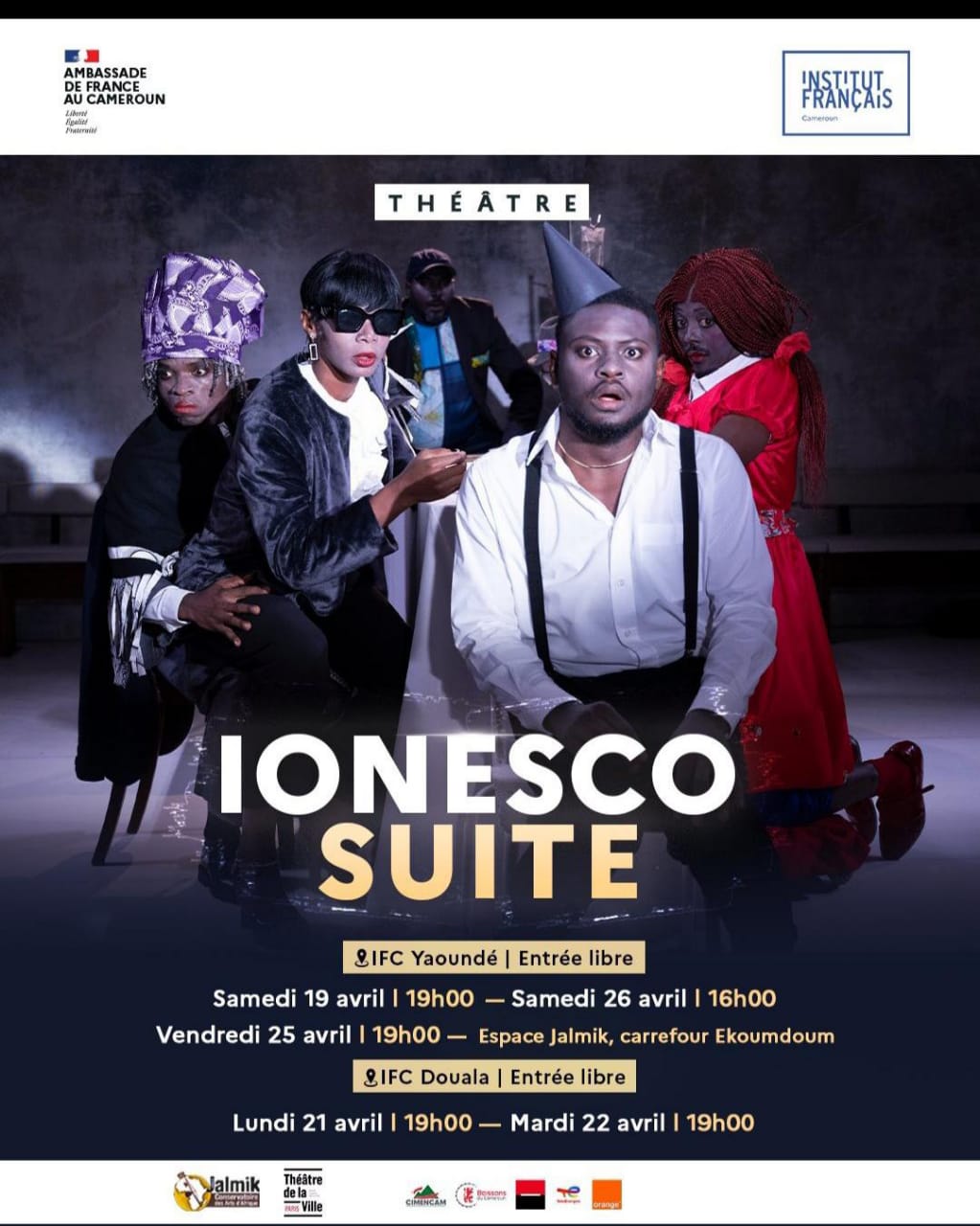 Cover IONESCO SUITE Samedi 19 Avril 2025 à L'IFC Yaoundé
