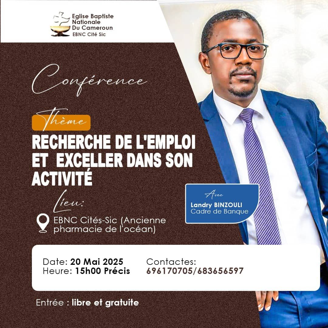 Cover Conférence Le 20 Mai 2025 à Douala Cités-Sic