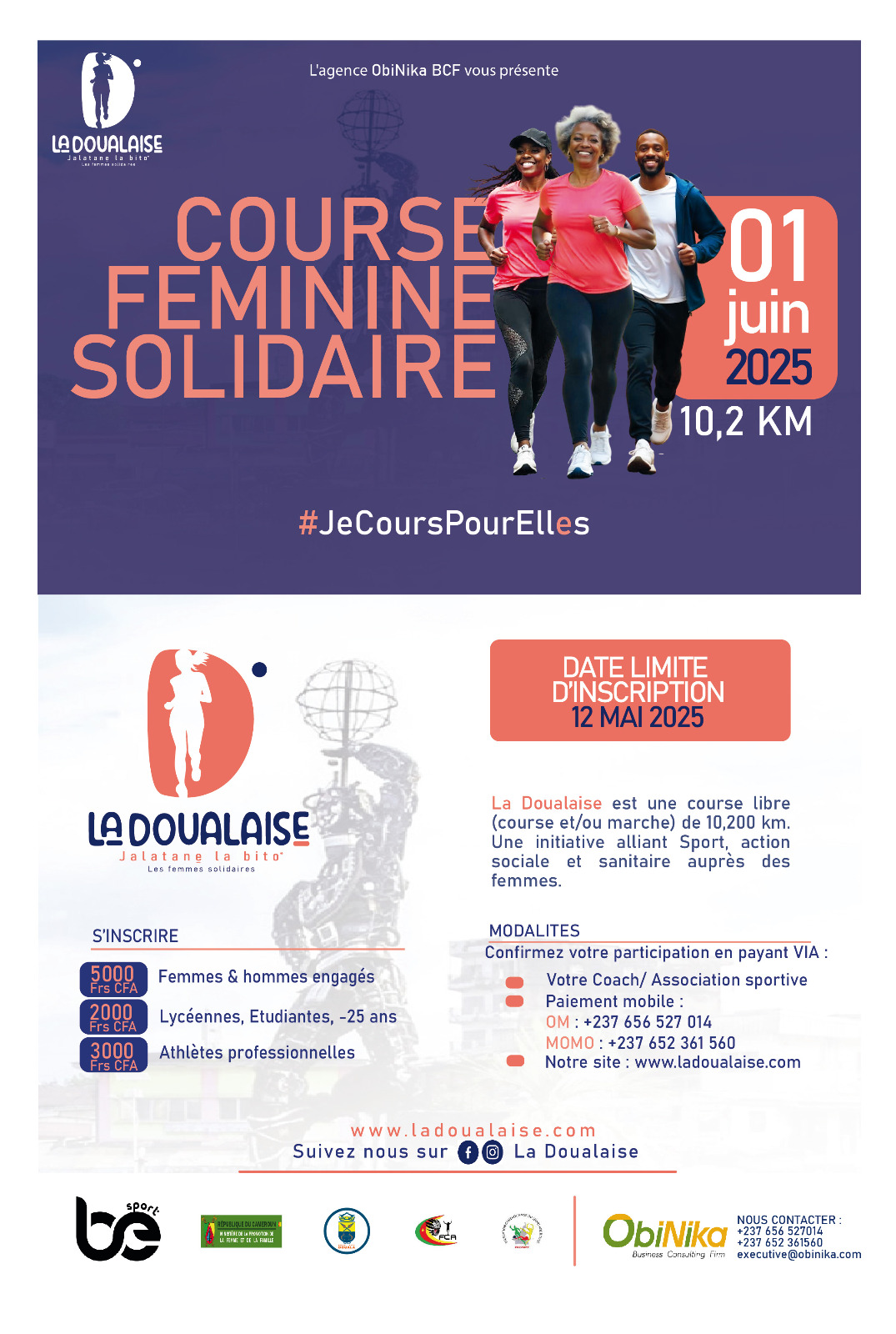 Cover La Doualaise Course Féminine Solidaire Le 01 Juin 2025 à Douala