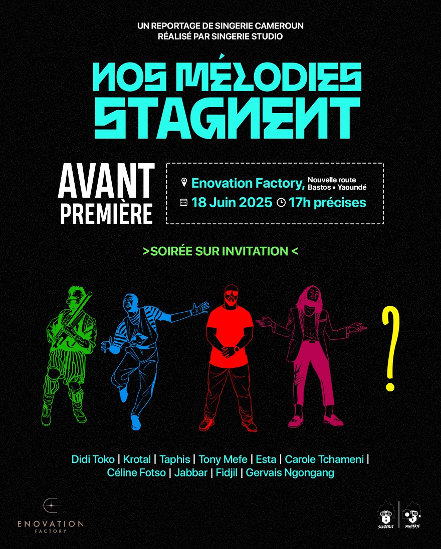 Cover Nos Mélodies Stagnent en Avant-Première à Enovation Factory à Bastos à Yaoundé le Mercredi 18 Juin 2025
