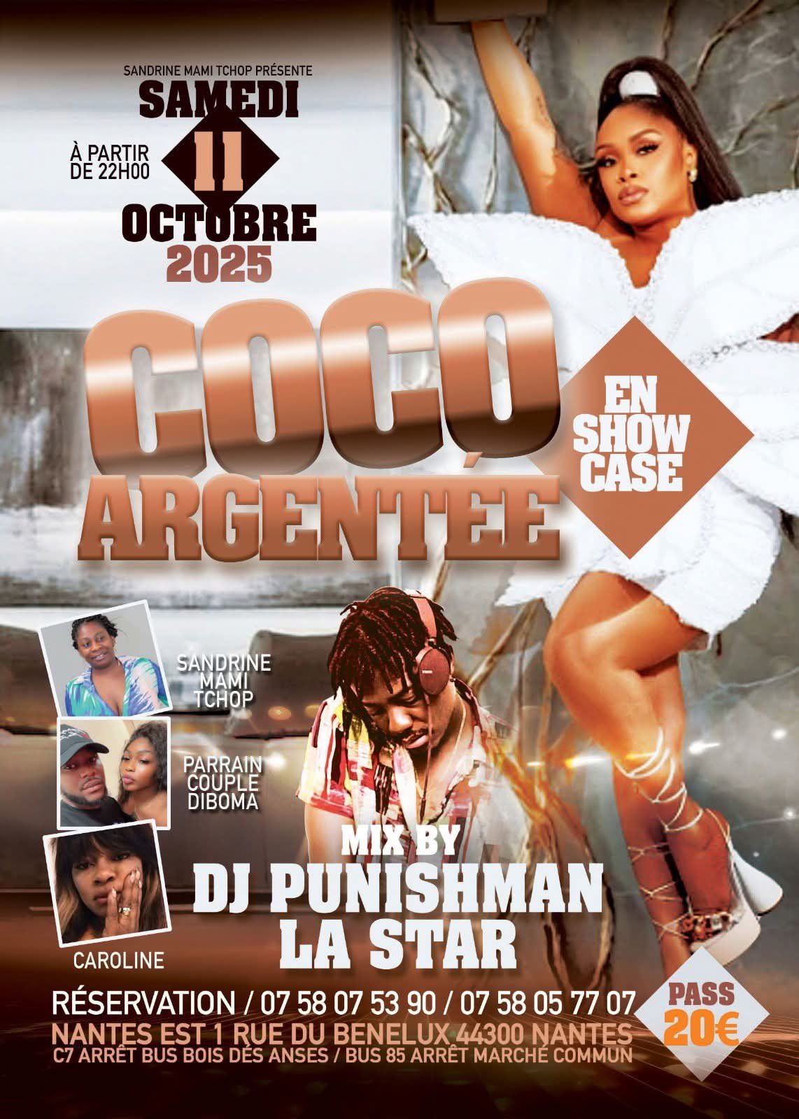 Cover Coco Argentée en show case à Nantes Est en France le Samedi 11 Octobre 2025