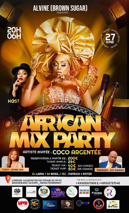 CoverALVINE (BROWN SUGAR) présente AFRICAN MIX PARTY au Halberstädter Straße le 27 Juin 2026