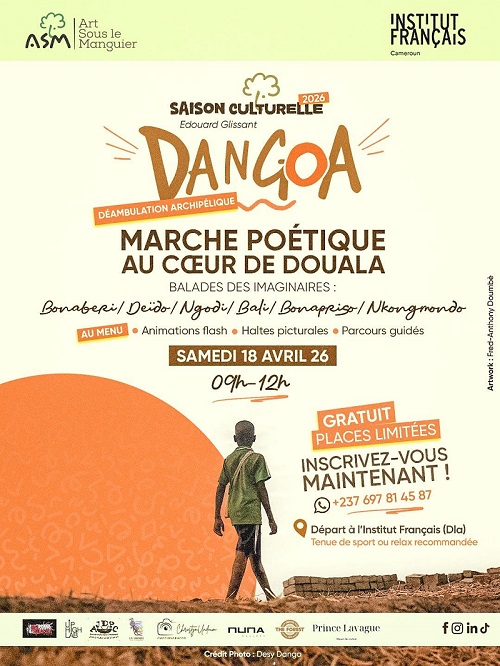 Le Dangoa est une Marche Poétique au Cœur de Douala qui a lieu le 18 Avril 2026