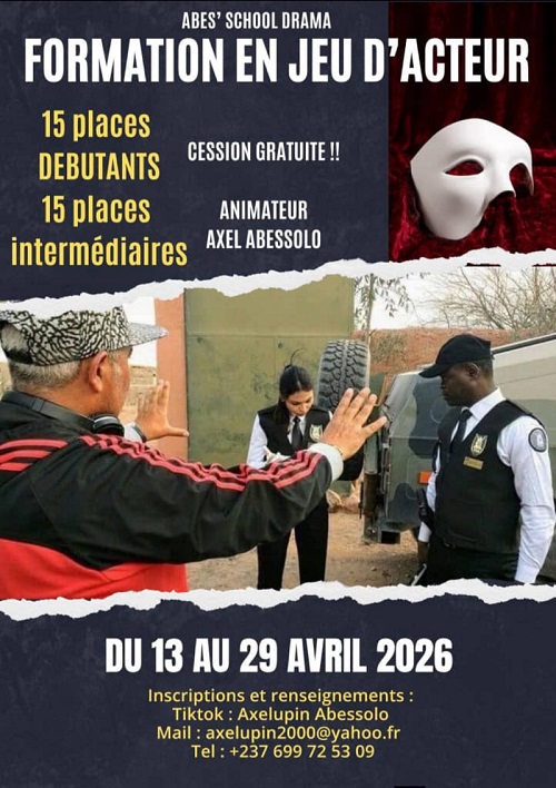 Formation en Jeu d'Acteur du 13 au 29 Avril 2026
