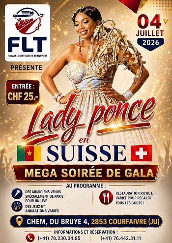 Lady Ponce en Suisse pour  Méga Soirée De Gala le 04 juillet 2026