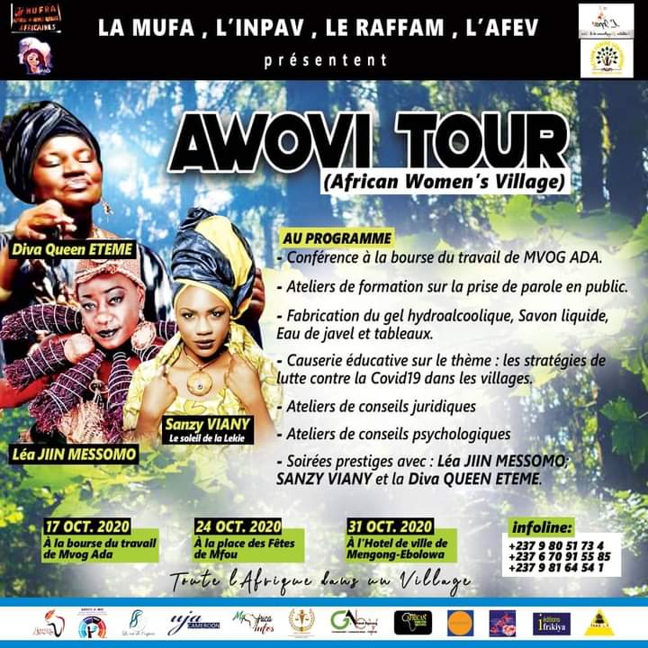 Cover Awovi Tour African Women's Village célèbre la femme rurale les 17, 24 et 31 octobre 2020 à Yaoundé, Mfou et Ebolowa