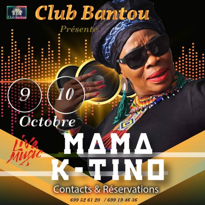 Cover K-Tino en spectacle au Club Bantou à Yaoundé  9 et samedi 10 Octobre 2020