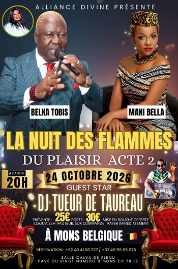 La Nuit des Flammes du Plaisir Acte 2 le 24 Octobre 2026 à Mons