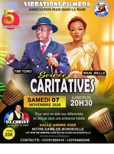Soirée Caritatives le 07 Novembre 2026 a Salle Andre Gide