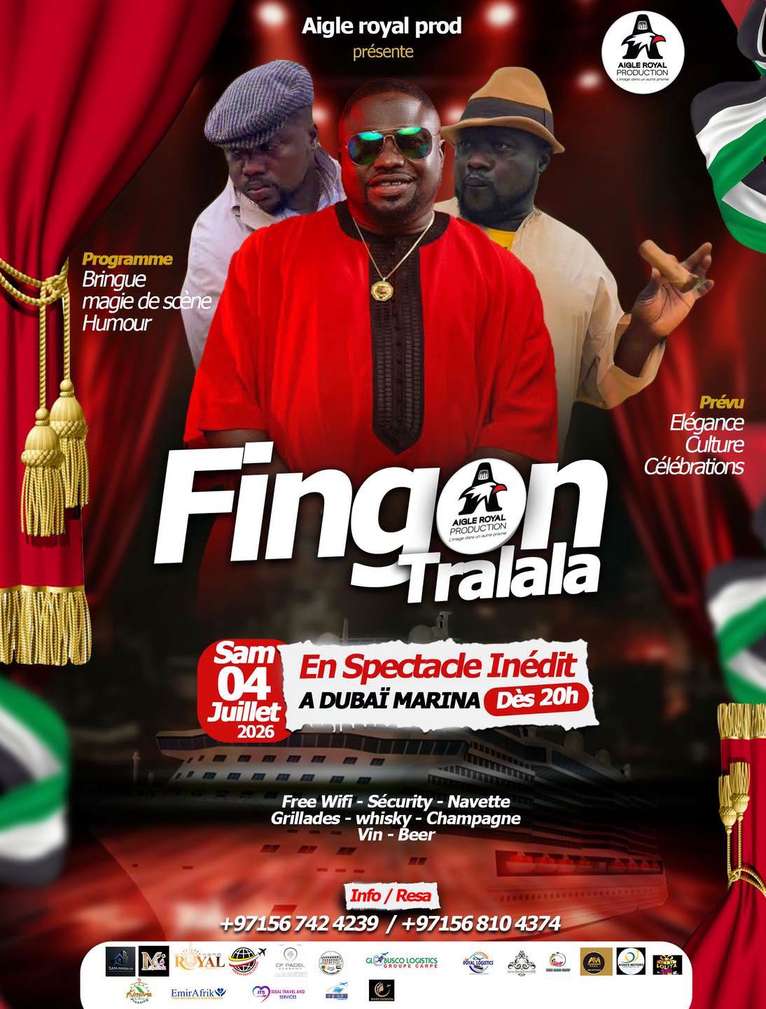 Spectacle Inédit de Fingon Tralala le 04 Juillet 2026 À Dubaï Marina