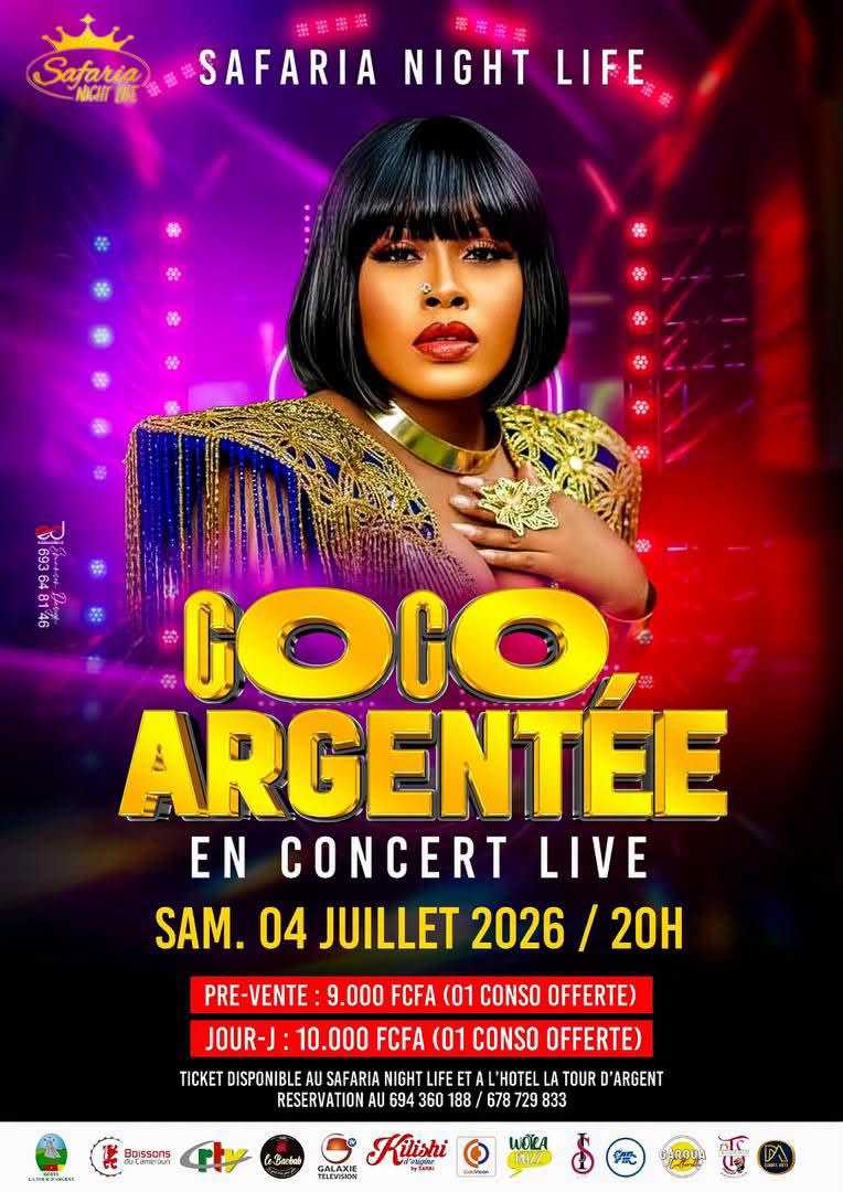 Coco Argentée en Concert Live le 04 Juillet 2026 au Safaria Night Life