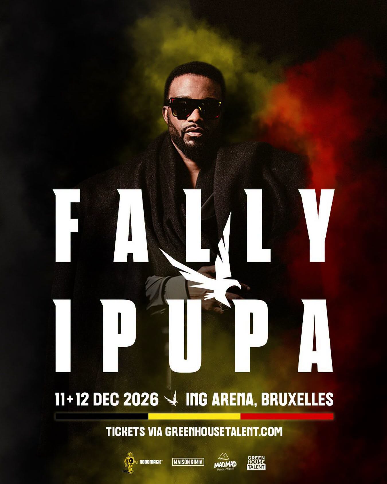 Concert de Fally  Ipupa a ING Arena, Bruxelles le 11 et 12 Décembre 2026