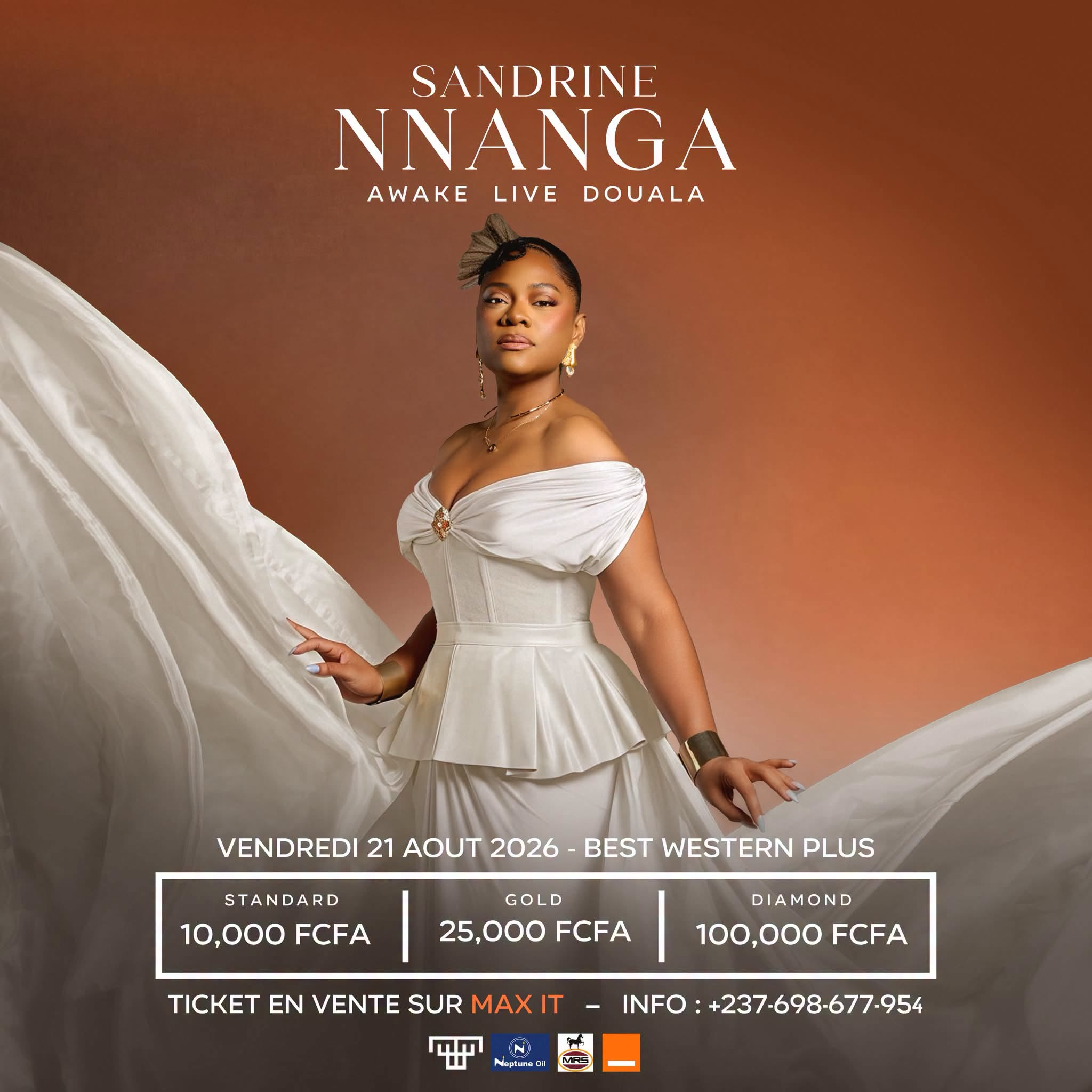 Sandrine Nnanga  en Concert a Best Western Plus Douala le  21 Août 2026