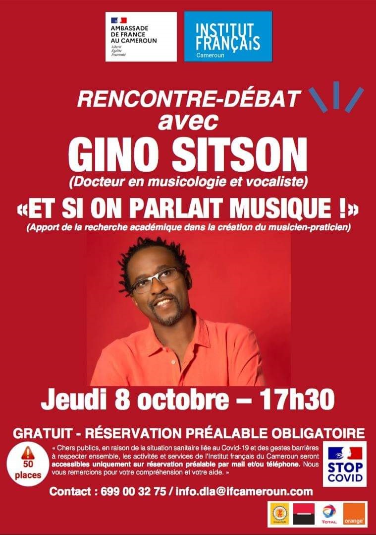 Cover Rencontre-Débat : Gino Sitson Parle de Musique le 8 Octobre 2020 à L’IFC Douala