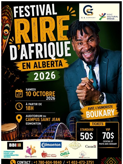 Festival Rire D’Afrique le 10 Octobre 2026 en Alberta