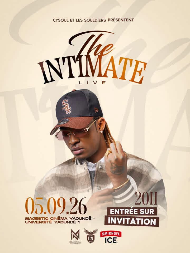 Concert "The Intimate Live" de Cysoul et Les Souldiers au Majestic Cinéma Yaoundé le 5 septembre 2026