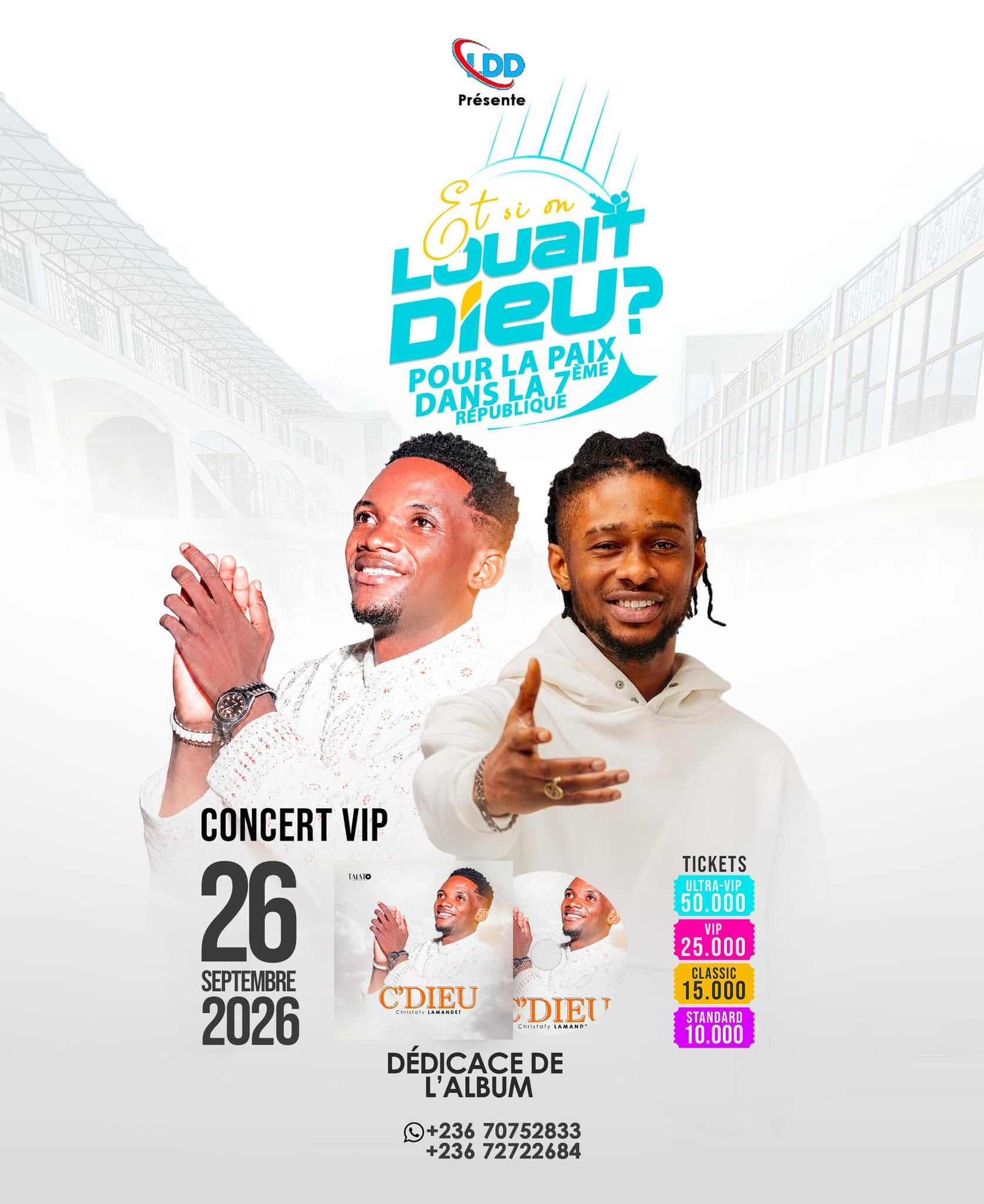 Concert VIP et Dédicace d'album de Christafy Lamandet à Bangui le 26 septembre 2026