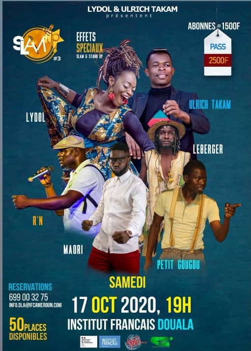 Cover La 3e Edition du Slam Up  du 15 au 17 Octobre et du 28 au 30 Octobre à l’Institut Français du Cameroun les antennes de Douala et Yaoundé.