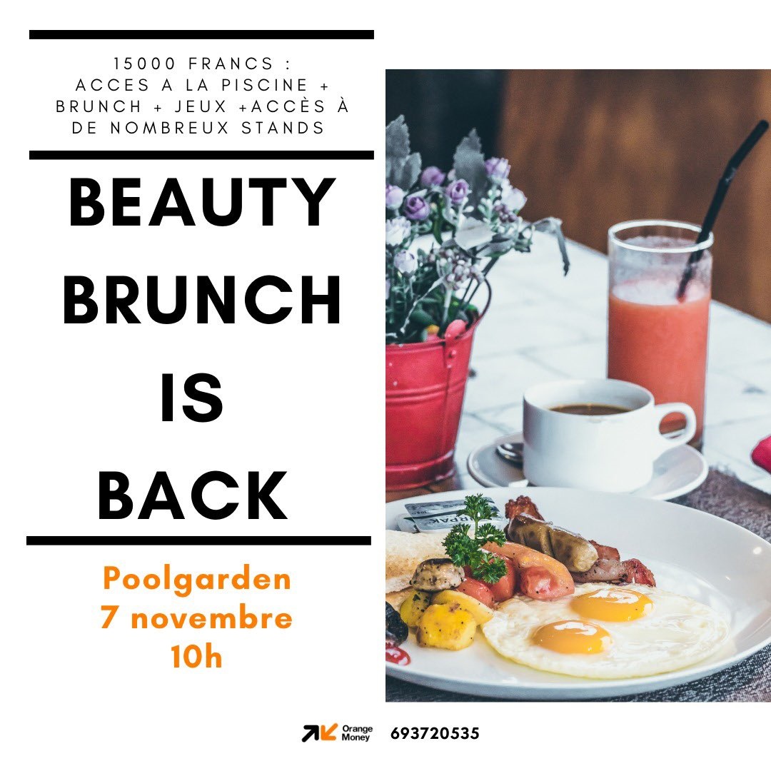 CoverThe Beauty Brunch fait son retour le 7 Novembre 2020 au PoolGarden au quartier Ndogbong à Douala