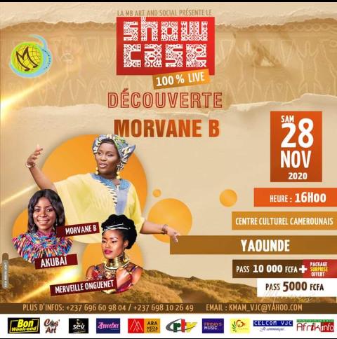 Cover Showcase Morvane B au Centre Culturel Camerounais le 28 Novembre 2020