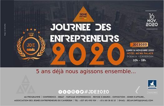 Cover 5ème Edition Journée des Entrepreneurs à Akwa Palace le 16 Novembre 2020