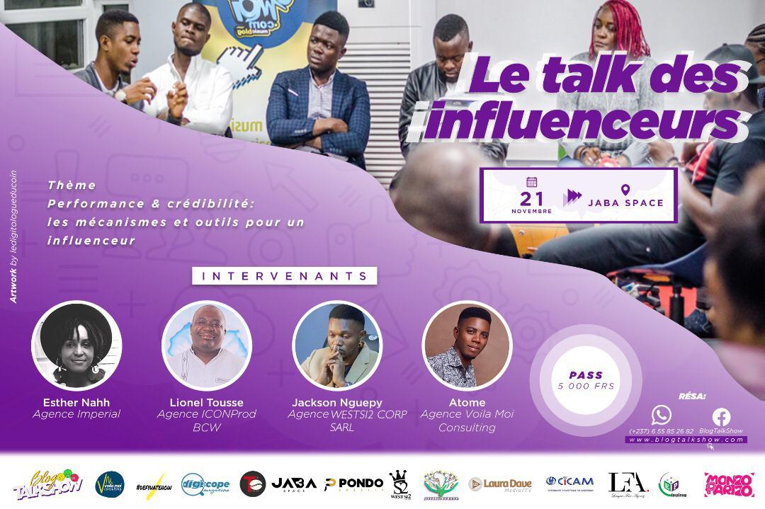 Cover BlogTalkShow - Le Talk des Influenceurs le 21 Novembre 2020 à Jaba Space Douala